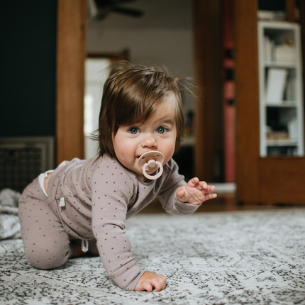 Baby crawling on the floor
