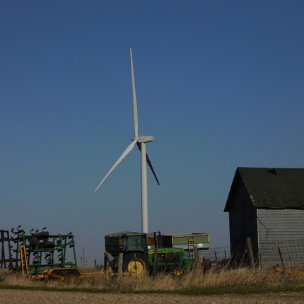 Aerogenerador de maquinaria agrícola 