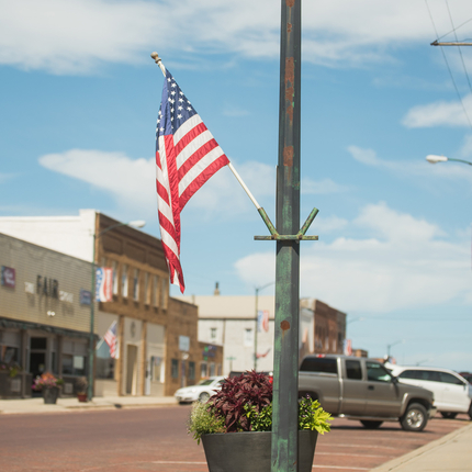 flag on main street 