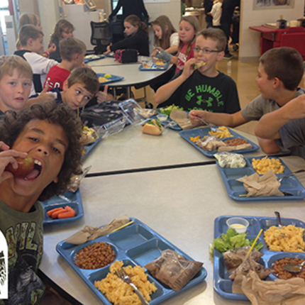 Kids at a lunch table