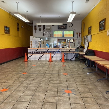Lobby of restaurant