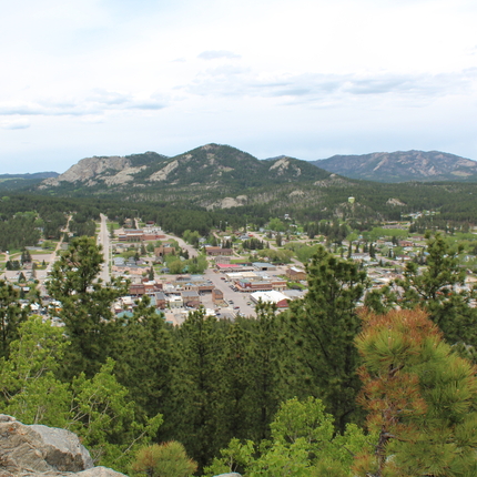 Custer, Dakota del Sur, desde una colina cercana