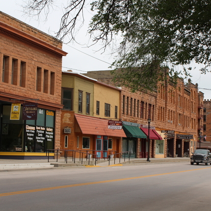 Calle principal en Hot Springs, Dakota del Sur