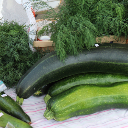 Vegetables on a farmers market table