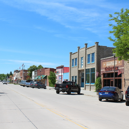 main street in Chadron, Nebraska