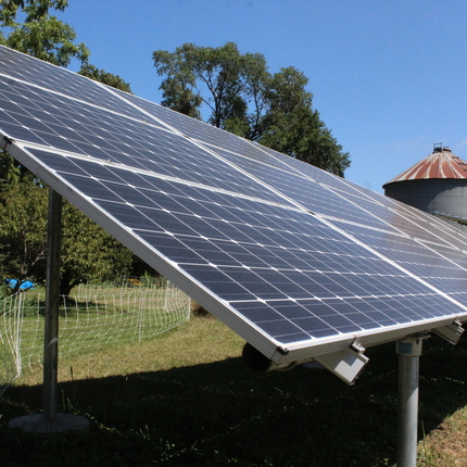 Solar panel at Lee Tesdell residence. 