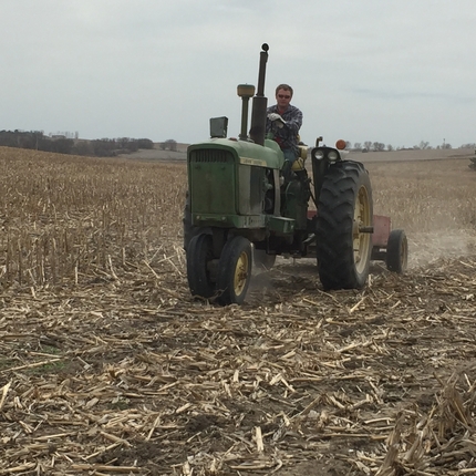 Man on tractor