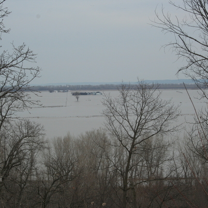 Flooded farm place