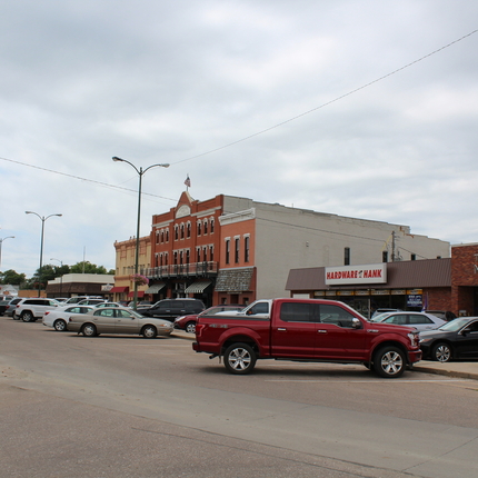 en el centro de Minden, Nebraska