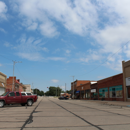 calle principal en Arnold, Nebraska