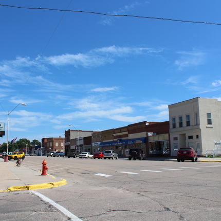 Calle principal en Loup City, Nebraska