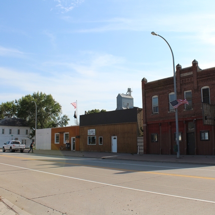 Calle principal en Jefferson, Dakota del Sur
