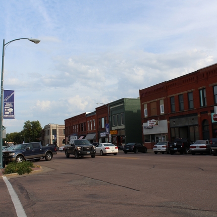 Main street of a small town