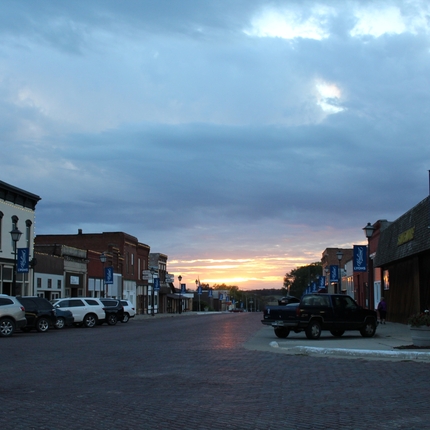 Calle principal en Lyons, Nebraska