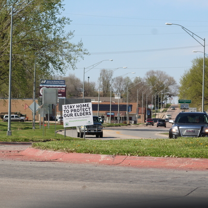 Protect the elders sign on Tribal Land