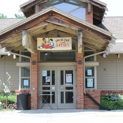 Front entrance of rural library