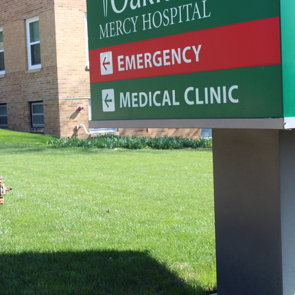 Sign for rural hospital