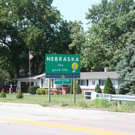 Welcome to Nebraska sign