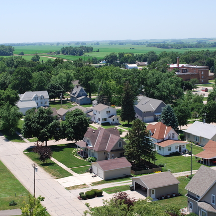 Town from birds eye view