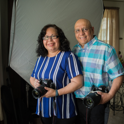 Latino business owners of photography business