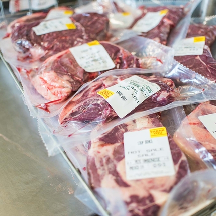 Packages of meat 