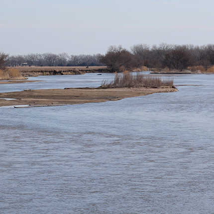 River with sandbar