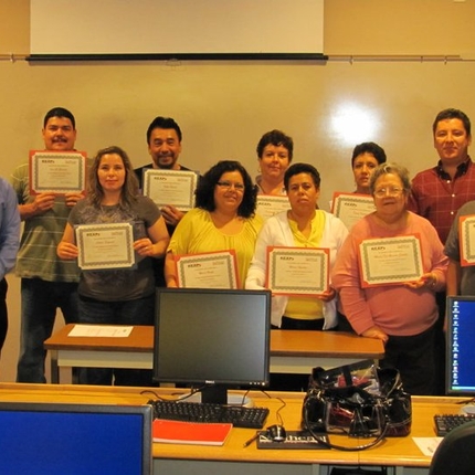 Computer class graduates