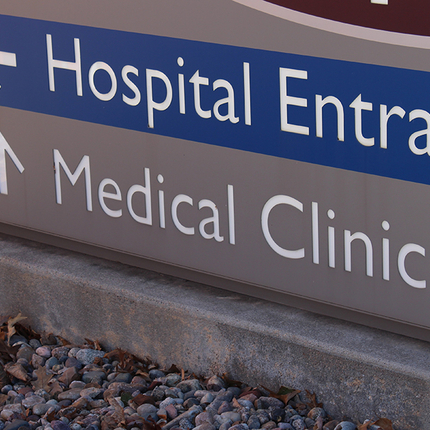 Rural hospital sign