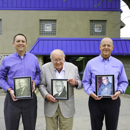 Three generations of Rhodes family