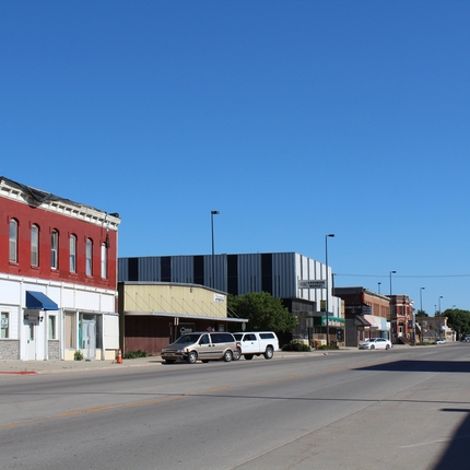 Main street of a small town