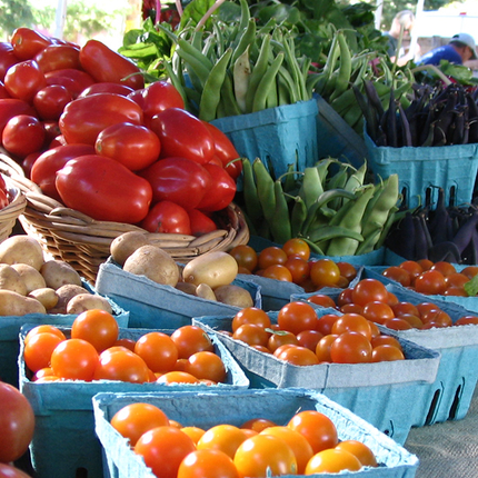 Vegetables on a table for sale