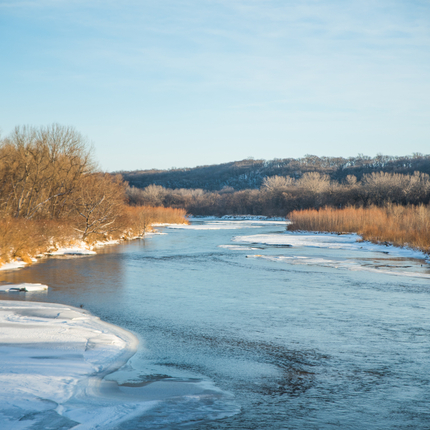River in wintertime