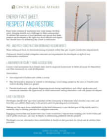 Respect and Restore