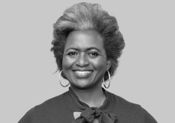 headshot of Nancy Williams in black and white