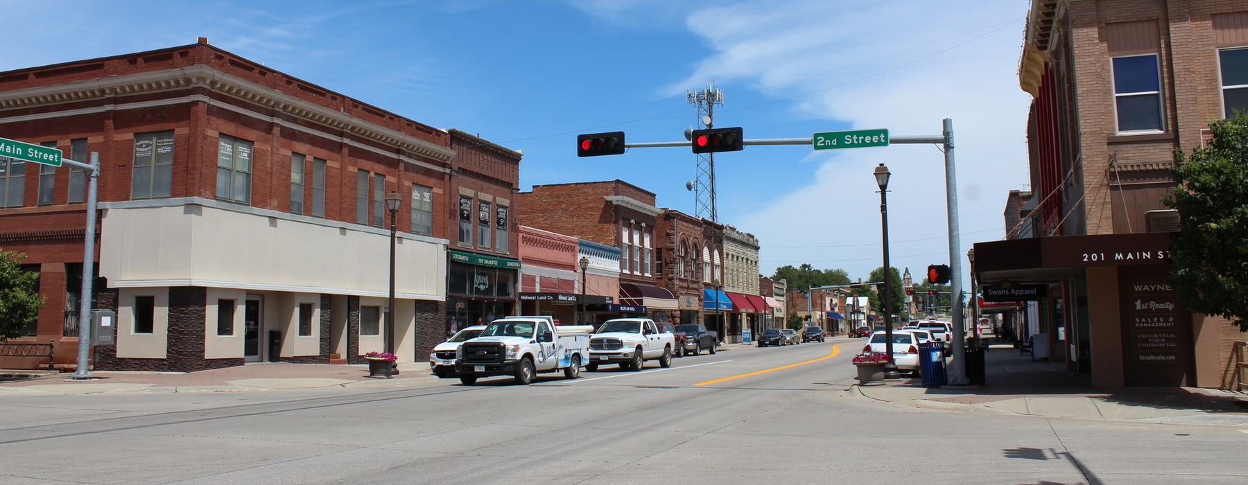 main street in Wayne, Nebraska